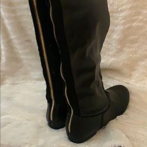 NWOT Black thigh high boot